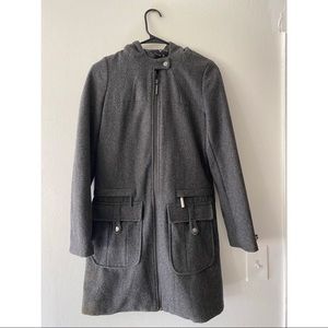 Vertigo wool hooded pea coat